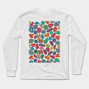 Gems, crystal stones pattern-Kika Long Sleeve T-Shirt